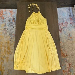 Yellow Halter Dress, M